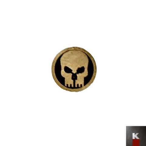 design pins teschio ottone nero 010 K7